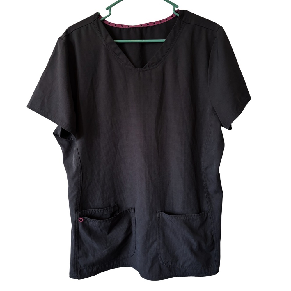 3/$20 Pewter Gray Short Sleeve Scrub Top
